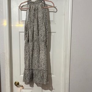 Stylish Animal Print Halter Dress